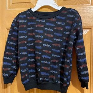 Kids Car Print Sweatshirt - Black